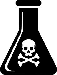 flask poison glyph flat vector icon