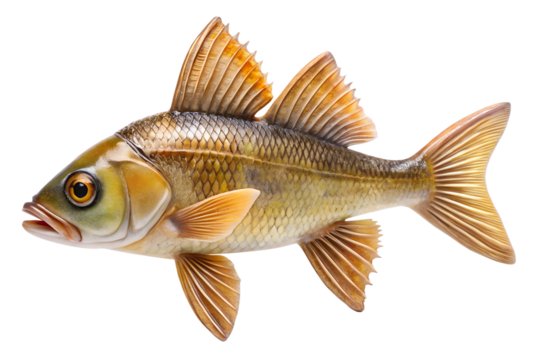 Realistic illustration of walleye fish isolated on transparent background