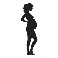 silhouette of a pregnant woman