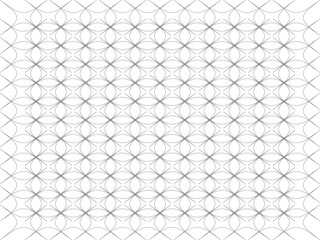 Geometric Grid with Intersecting Curves seamless pattern background.