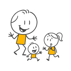 Happy Family Unity Joyful Moments Spent with Fun and Movement.