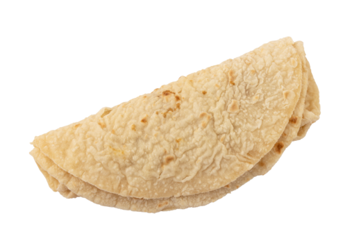 Homemade flatbread isolated on transparent background