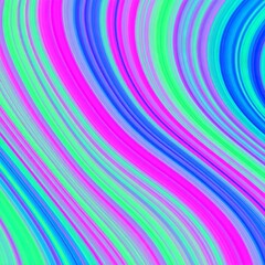 Colorful Curved Stripes Pattern, Vibrant Abstract Design