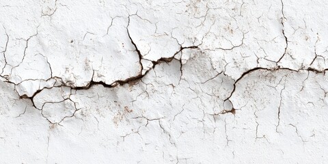 Obraz premium Cracked white painted surface (1)