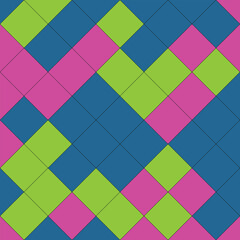 Colorful Diamond Pattern Background geometric abstract blue green pink texture design shape tile modern vibrant
