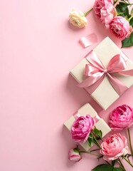 Elegant Pink Gifts and Roses - A Celebration of Love and Beauty.