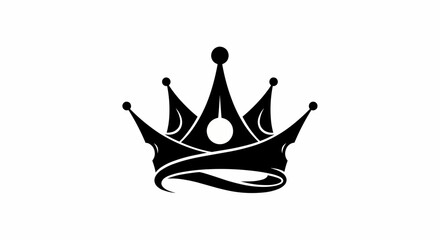 Elegant royal crown vector illustration, a luxury king and queen tiara symbol, this jewelry icon clipart design