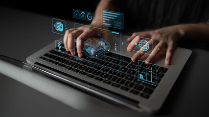 Technical layout of electric vehicle showing battery system, power control, traction motor,...