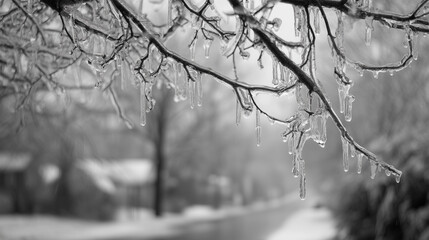 Obraz premium A frozen period is a pause in motion — a time when growth halts, energy stills, and life quietly waits for renewal to begin.