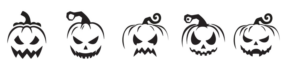 Halloween pumpkin vector illustration.