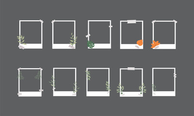 Aesthetic Frame Polaroid Element