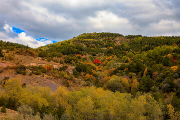 autumn landscape in the mountains