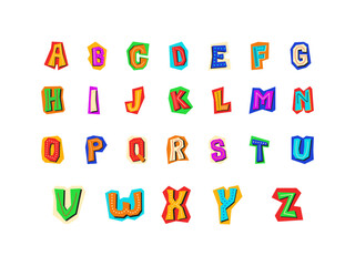 Alphabet Letter Papercut Set