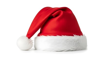 Santa claus red hat isolated on white background for christmas holiday