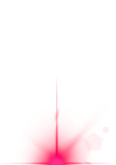 Red Glowing Flare Lens Explosion Light Effect Element on Transparent Background