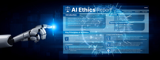 AI ethics ensures fairness, transparency, and responsibility in intelligent systems, guiding safe...