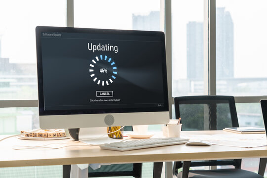 Software update on computer for modish version of device software upgrade