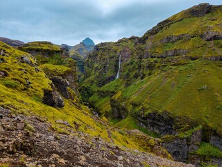 Mulagljufur Canyon in Iceland during summer day