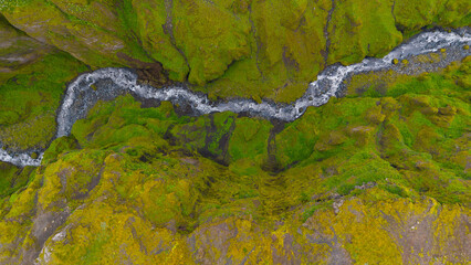 Mulagljufur Canyon in Iceland during summer day