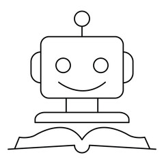 Cognitive Computing Machine Learning Vector Icon Design