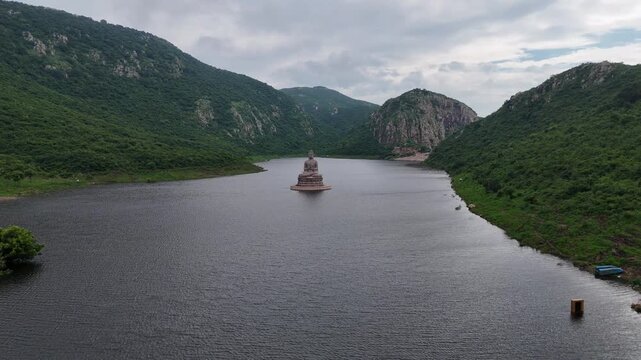 Ghoda Katora Lake in Rajgir, Bihar &ndash; a serene horse-shaped natural lake surrounded by hills and forests, offering boating, scenic views, and a peaceful escape amidst nature&rsquo;s pristine beauty
