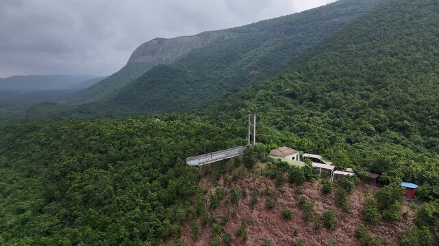 Glass Bridge in Rajgir, Bihar &ndash; a thrilling skywalk attraction offering panoramic views of hills and forests. A modern tourism landmark blending adventure, scenic beauty, and breathtaking landscapes