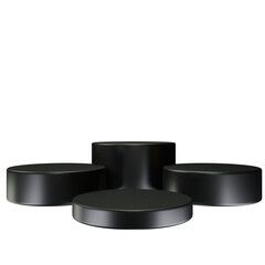 3D Render glossy Podium for product display mock up. 3D Podium elegant style transparent background