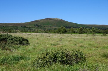 Landscape in the Monts d'Arree in Brittany in France, Europe