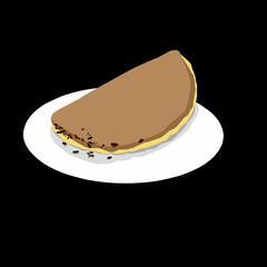 illustration of pancakes with delicious chocolate sprinkles topping