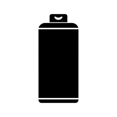 Black silhouette icon of a generic toiletry bottle with a flip-top cap, isolated on a white background.