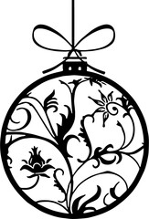 lantern ornament with ribbon vector illustration