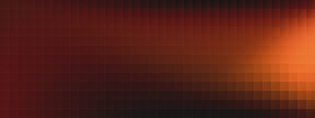 Fototapeta premium Abstract digital background with a warm gradient transitioning from deep red to bright orange, featuring a subtle pixelated texture for modern design.
