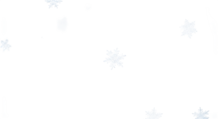 Delicate snowflakes falling gently isolated on transparent background, creating a serene and magical winter scene for your seasonal designs and creative projects