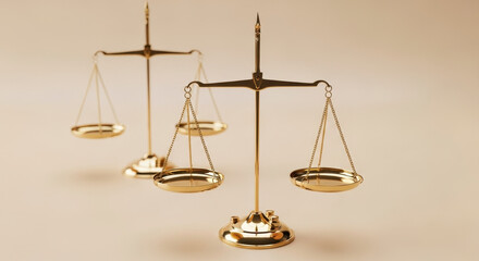 Golden Scales of Justice Representing Balance and Fairness in Legal Systems