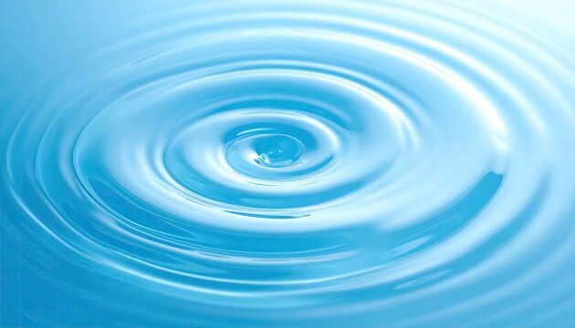 Abstract Water Ripple Texture with Concentric Circular Wave Pattern in Blue Tones Highlighting Refreshing and Calming Underwater Effects