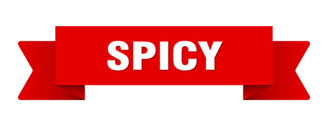 spicy ribbon isolated on transparent background. spicy ribbon