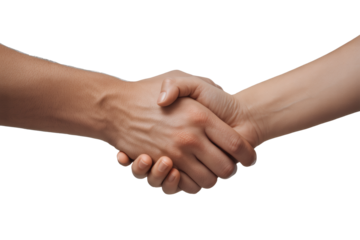 Two business partners shaking hands showing trust in a deal for a successful collaboration, agreement and teamwork