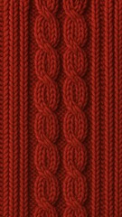 Fototapeta premium Red cable knit pattern texture mobile wallpaper