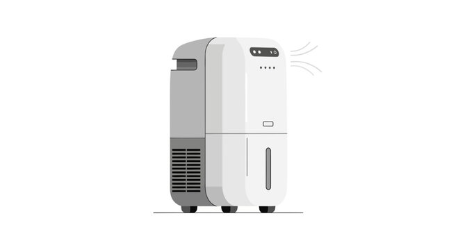 Modern dehumidifier vector illustration for fresh home environment