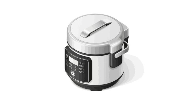 Modern electric pressure cooker illustration for culinary technology use