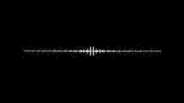 audio visualizer on black background. music sound wave or audio wavefrom.  Dynamic equalizer visual effect, Abstract sound waves,