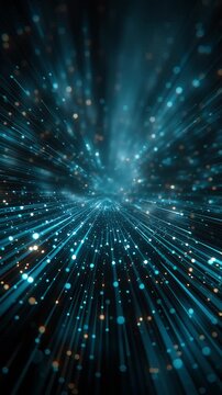 Technology Internet Network  Vertical Animation Backgrounds &ndash; Futuristic cyber Motion Graphic