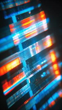 Technology Internet Network  Vertical Animation Backgrounds &ndash; Futuristic cyber Motion Graphic