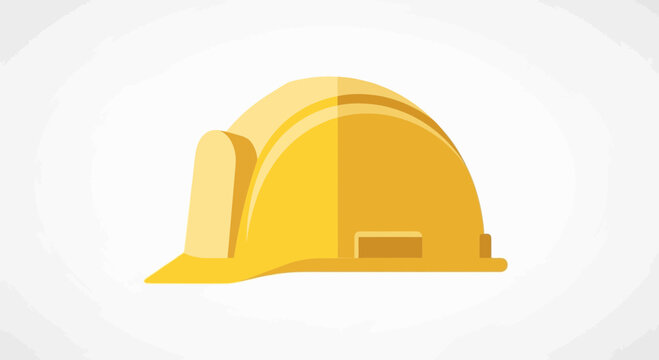 Isolated illustrative hard hat representing construction and safety measures