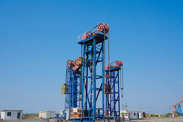 Oil pump in the evening