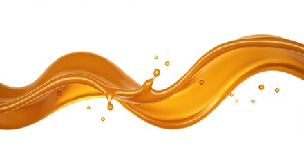Dynamic display of flowing liquid caramel showcases an eye-catching artistic presentation, demonstrating elegance.