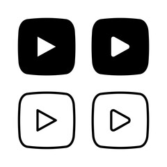 Play Icon vector illustration. Play button sign and symbol