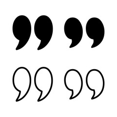 Quote icon vector illustration. Quotation mark sign and symbol