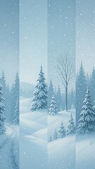 Fototapeta premium Serene snowy winter landscape mobile wallpaper