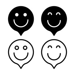 Fototapeta premium smile icon vector illustration. smile emoticon icon. feedback sign and symbol
